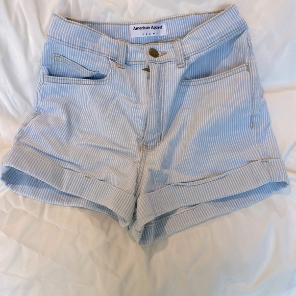 American Apparel Jean striped shorts - Picture 1 of 3